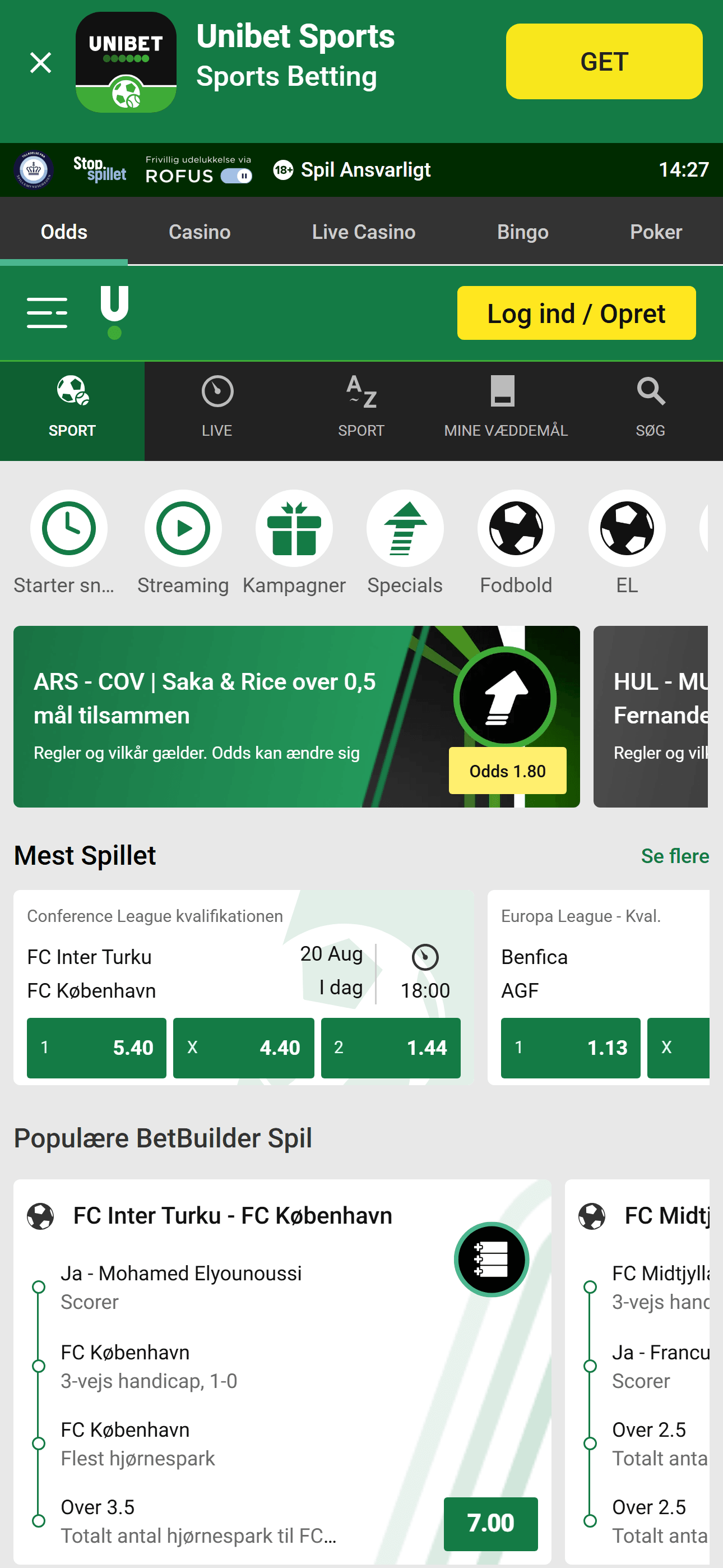 Unibet sportsbook